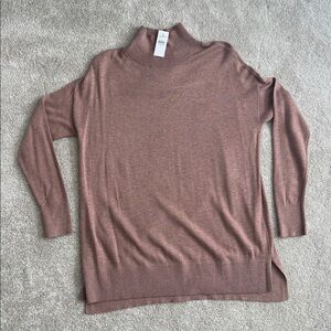 LOFT Warm Brown Knit Turtleneck Sm